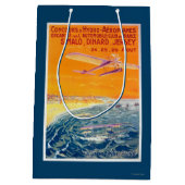 Uitzicht van drijfvliegtuigen in Poster van lucht  Medium Cadeauzakje (Achterkant)