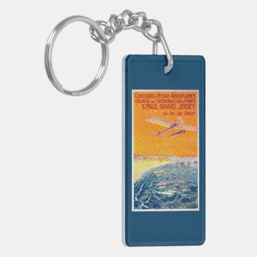 Uitzicht van drijfvliegtuigen in Poster van lucht  Sleutelhanger (Voorkant Links)