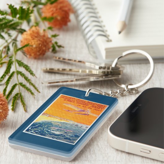 Uitzicht van drijfvliegtuigen in Poster van lucht  Sleutelhanger (Voorkant Rechts)