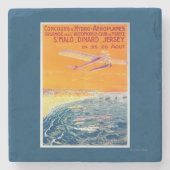 Uitzicht van drijfvliegtuigen in Poster van lucht  Stenen Onderzetter (Voorkant)