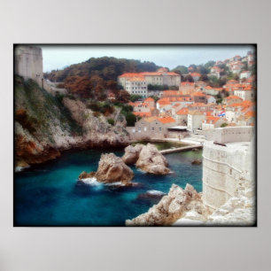 Uitzicht van Dubrovnik Poster