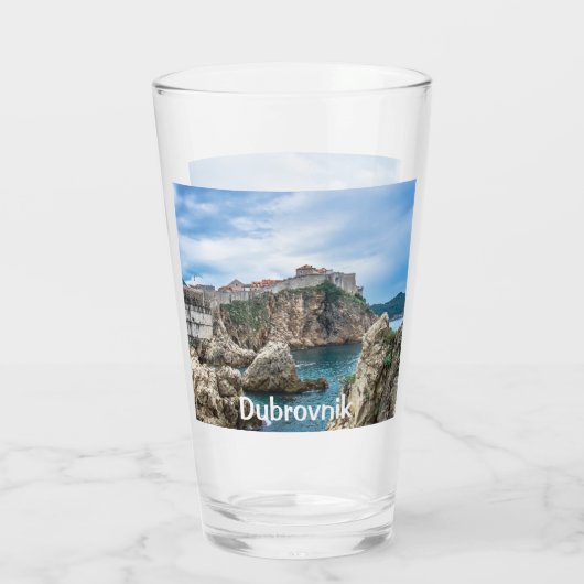 Uitzicht van Dubrovnik uit zee Glas (Achterkant)