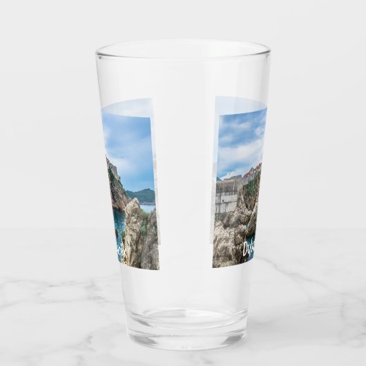 Uitzicht van Dubrovnik uit zee Glas (Rechts)