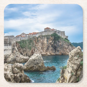 Uitzicht van Dubrovnik uit zee Kartonnen Onderzetters