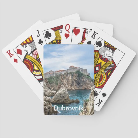 Uitzicht van Dubrovnik uit zee Pokerkaarten (Achterkant)