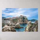 Uitzicht van Dubrovnik uit zee Poster (Voorkant)