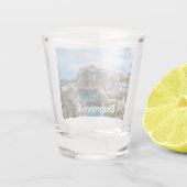 Uitzicht van Dubrovnik uit zee Shot Glas (Achterkant)