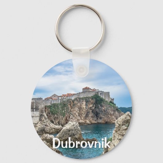Uitzicht van Dubrovnik uit zee Sleutelhanger (Achterkant)