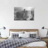 Uitzicht van Dunottar Castle bij Stonehaven Canvas Afdruk (Insitu (Slaapkamer))