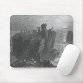 Uitzicht van Dunottar Castle bij Stonehaven Muismat (Met muis)