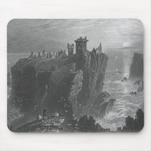 Uitzicht van Dunottar Castle bij Stonehaven Muismat (Voorkant)