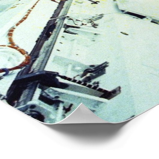 Uitzicht van Earth and Space Shuttle Atlantis Payl Poster (Hoek)