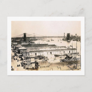 Uitzicht van East River, New York 1911 Vintage Briefkaart