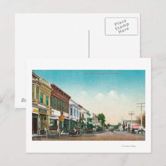 Uitzicht van East Street, Healdsburg, CA Briefkaart (Voorkant / Achterkant)