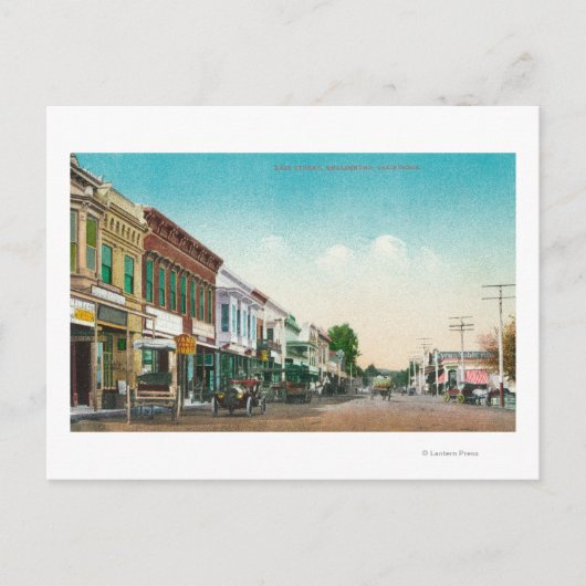 Uitzicht van East Street, Healdsburg, CA Briefkaart (Voorkant)