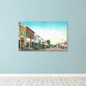 Uitzicht van East Street, Healdsburg, CA Canvas Afdruk (Insitu (Houten vloer))