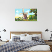 Uitzicht van Eastham Windmill, oudste op kabeljauw Canvas Afdruk (Insitu (Slaapkamer))
