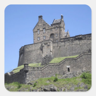 Uitzicht van Edinburgh Castle, Edinburgh, Schotlan Vierkante Sticker