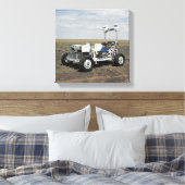 Uitzicht van een 1-G Lunar Rover Vehicle Canvas Afdruk (Insitu (Slaapkamer))