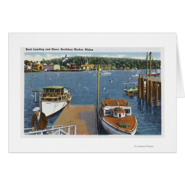 Uitzicht van een aanvoer van een boot en de kust (Voorkant Horizontaal)