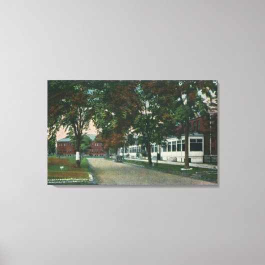 Uitzicht van een Amerikaans militair kamp Canvas Afdruk (Voorkant)