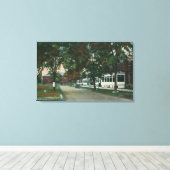 Uitzicht van een Amerikaans militair kamp Canvas Afdruk (Insitu (Houten vloer))