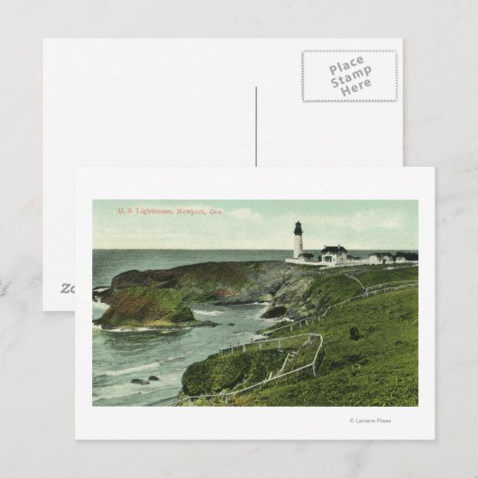 Uitzicht van een Amerikaanse vuurtoren Briefkaart (Voorkant / Achterkant)