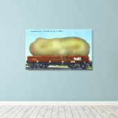 Uitzicht van een Aroostook-aardappel op een treins Canvas Afdruk (Insitu (Houten vloer))