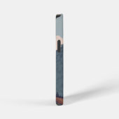 uitzicht van een berg met pixels iPhone hoesje (Rechterkant)