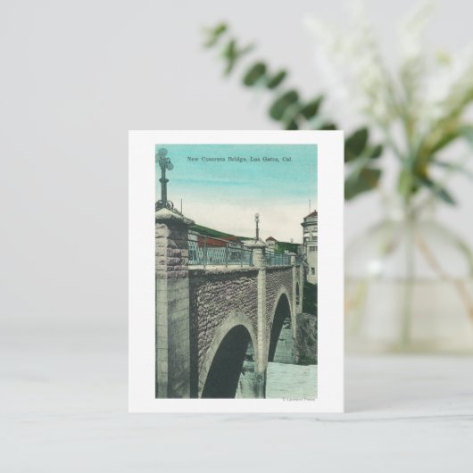 Uitzicht van een betonnen BridgeLos Gatos, CA Briefkaart (Staand voorkant)