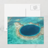 Uitzicht van een blauw schip, verankerd in de zeil briefkaart (Voorkant / Achterkant)