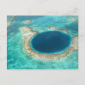 Uitzicht van een blauw schip, verankerd in de zeil briefkaart (Voorkant)