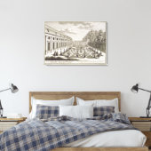 Uitzicht van een bloemtuin nabij Wenen, uit 'Vorst Canvas Afdruk (Insitu (Slaapkamer))