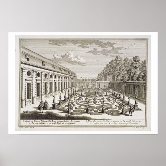 Uitzicht van een bloemtuin nabij Wenen, uit 'Vorst Poster (Voorkant)