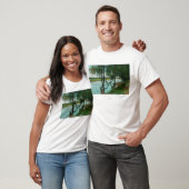 Uitzicht van een Boat aan land op de Russische riv T-shirt (Unisex)