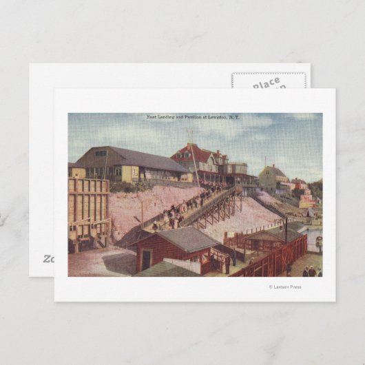 Uitzicht van een Boat Landing en Pavillion Briefkaart (Voorkant / Achterkant)