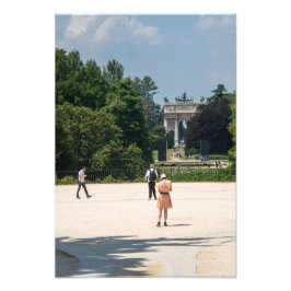 Uitzicht van een boog foto afdruk