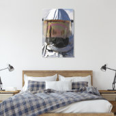 Uitzicht van een brandweerman canvas afdruk (Insitu (Slaapkamer))