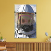 Uitzicht van een brandweerman canvas afdruk (Insitu (Woonkamer))