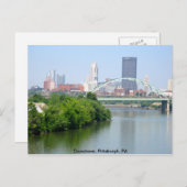 Uitzicht van een brug, Pittsburgh PA Briefkaart (Voorkant / Achterkant)