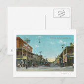 Uitzicht van een Business Street Marysville, CA Briefkaart (Voorkant / Achterkant)