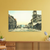 Uitzicht van een Business StreetSan Luis Obispo, C Canvas Afdruk (Insitu (Woonkamer))