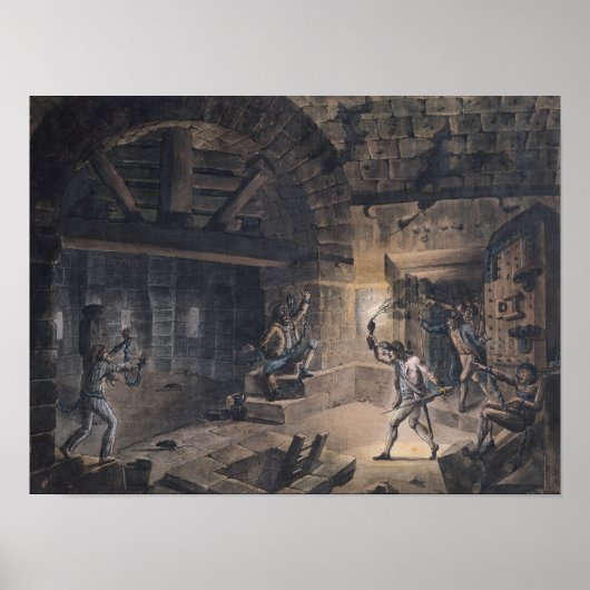 Uitzicht van een cel in de Bastille Poster (Voorkant)