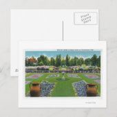 Uitzicht van een Chautauqua Lake Estate Gardens Briefkaart (Voorkant / Achterkant)
