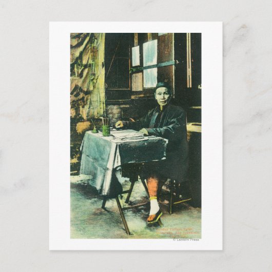 Uitzicht van een Chinese Fortune Teller Briefkaart (Voorkant)