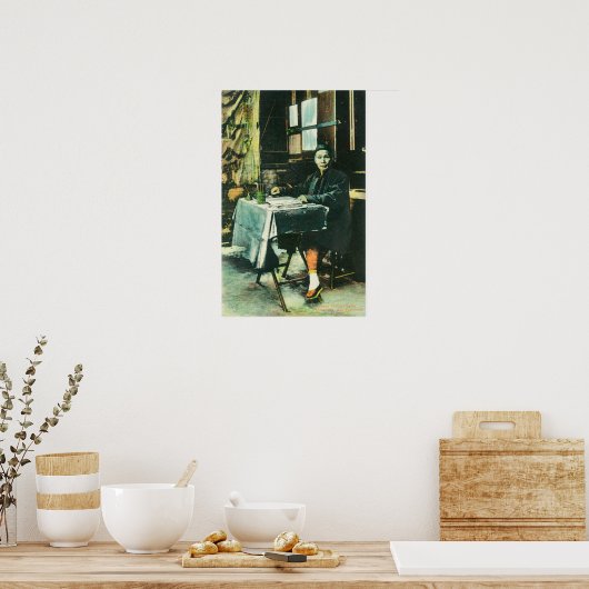 Uitzicht van een Chinese Fortune Teller Poster (Keuken)