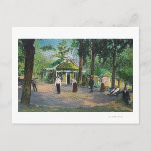 Uitzicht van een Croquet GameHarbin Springs, CA Briefkaart (Voorkant)