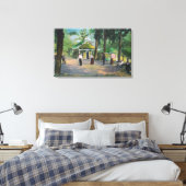 Uitzicht van een Croquet GameHarbin Springs, CA Canvas Afdruk (Insitu (Slaapkamer))