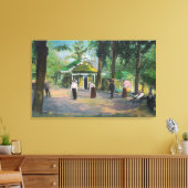 Uitzicht van een Croquet GameHarbin Springs, CA Canvas Afdruk (Insitu (Woonkamer))