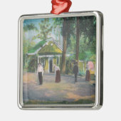 Uitzicht van een Croquet GameHarbin Springs, CA Metalen Ornament (Links)